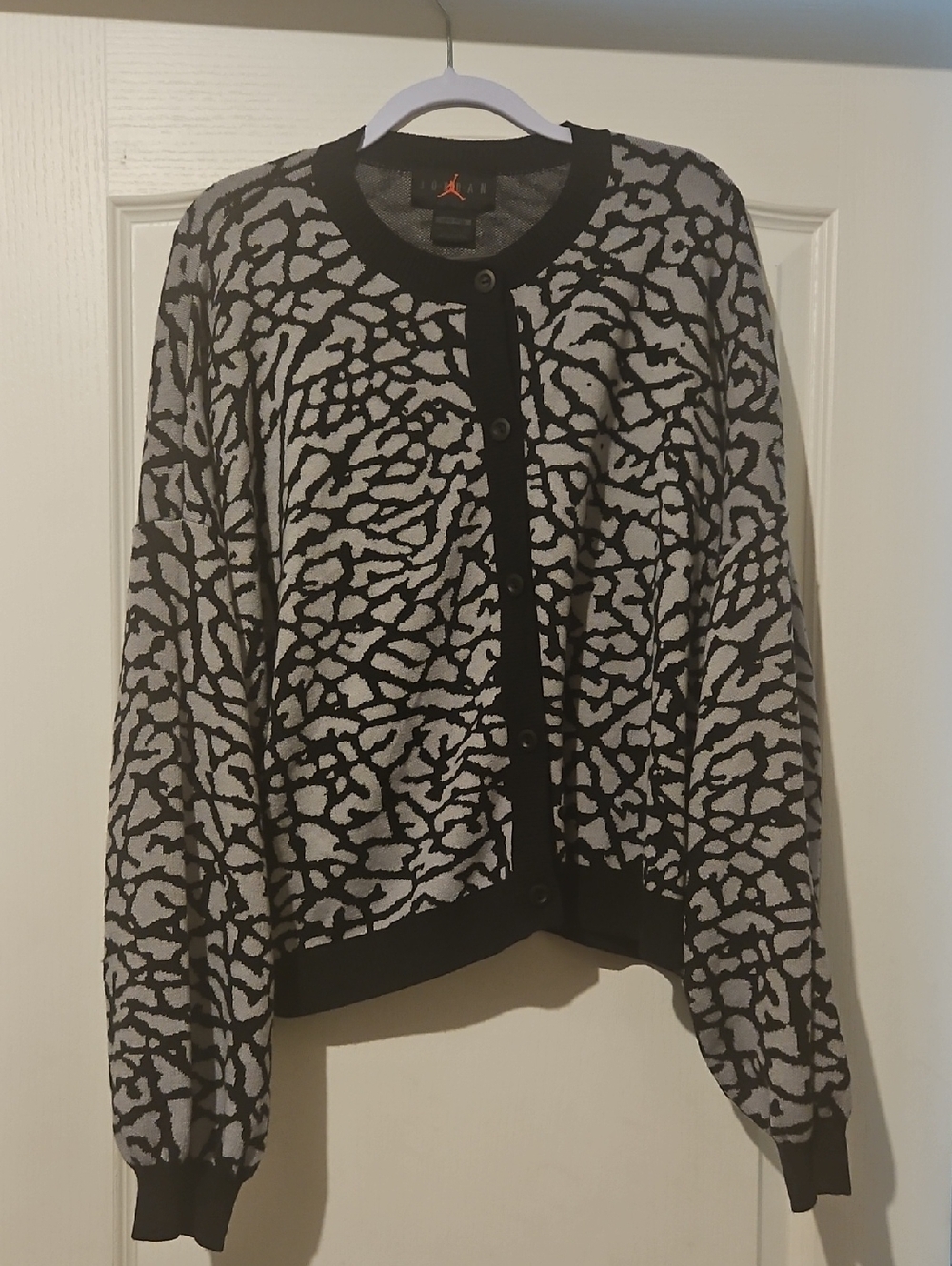 Jordan Leopard Patterned Button Up Cardigan NWOT